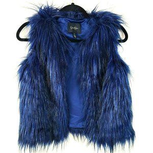 Jessica Simpson Size Medium Blue Faux Fur